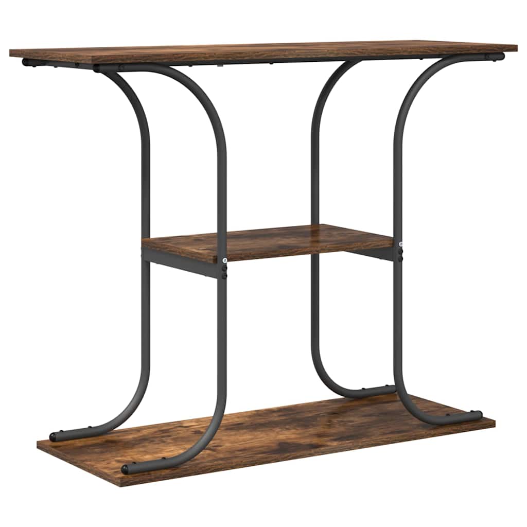 Konsolentisch mit Regal Geräucherte Eiche 101 x 35 x 80,5 cm