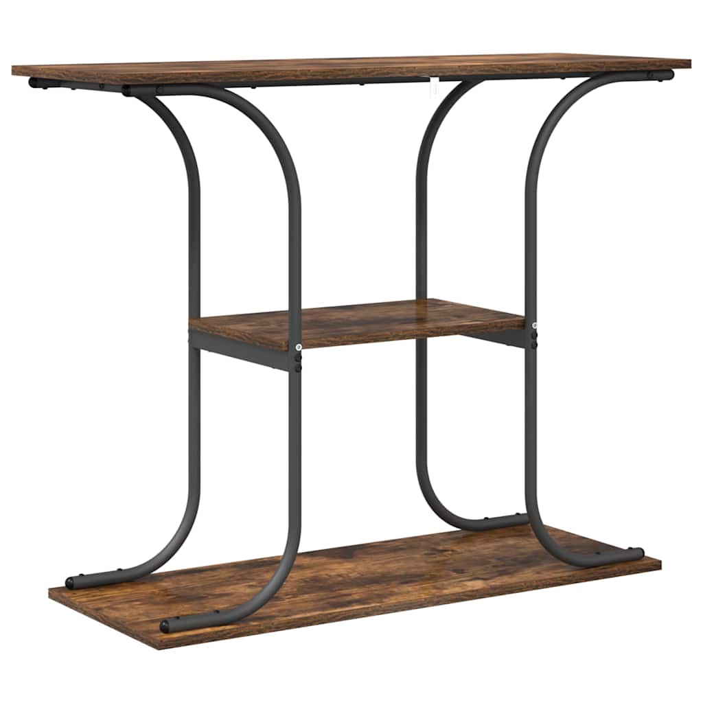 Konsolentisch mit Regal Geräucherte Eiche 101 x 35 x 80,5 cm