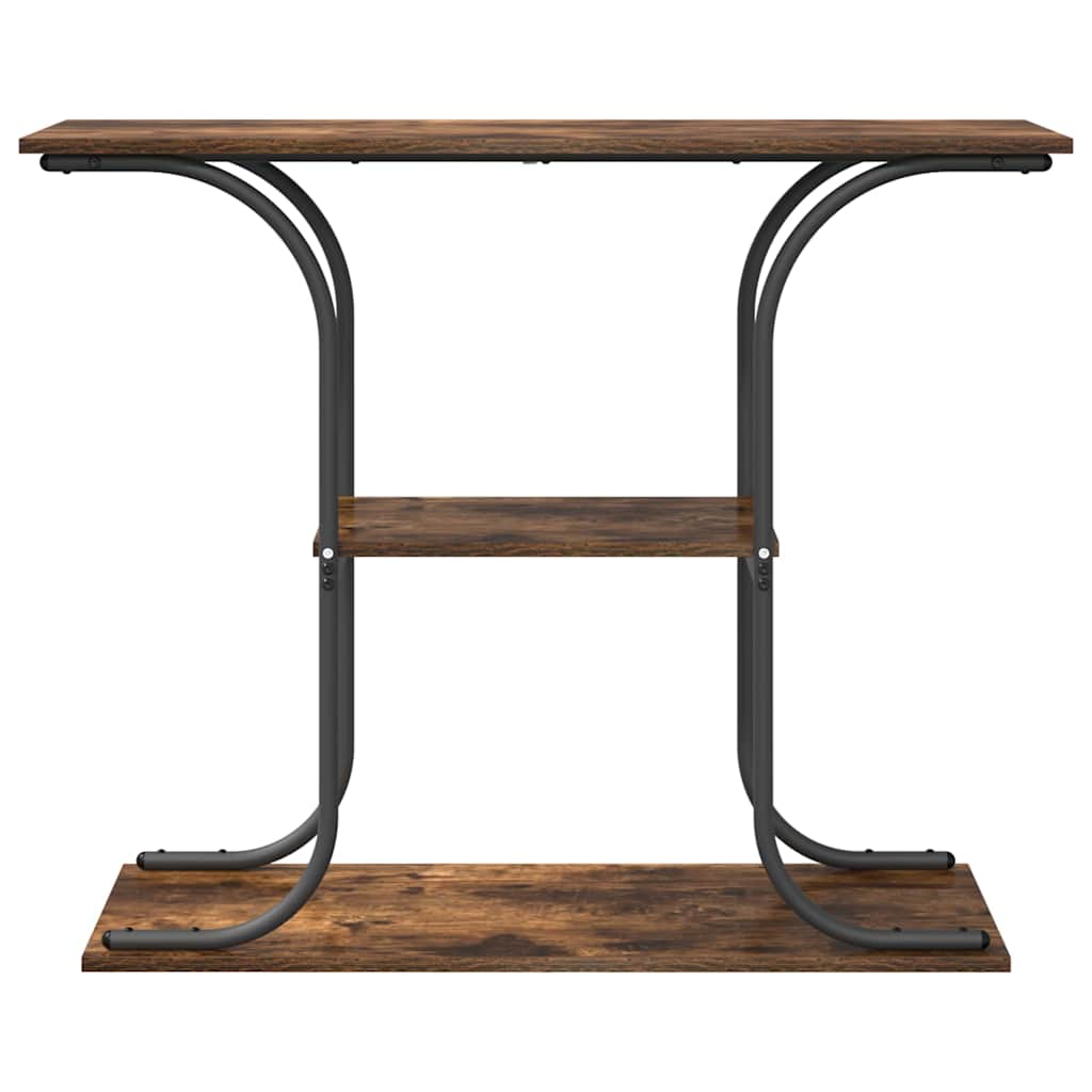 Konsolentisch mit Regal Geräucherte Eiche 101 x 35 x 80,5 cm