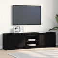 TV-Einheiten 2 pcs Schwarz 180 x 34 x 50 cm Holzwerkstoff