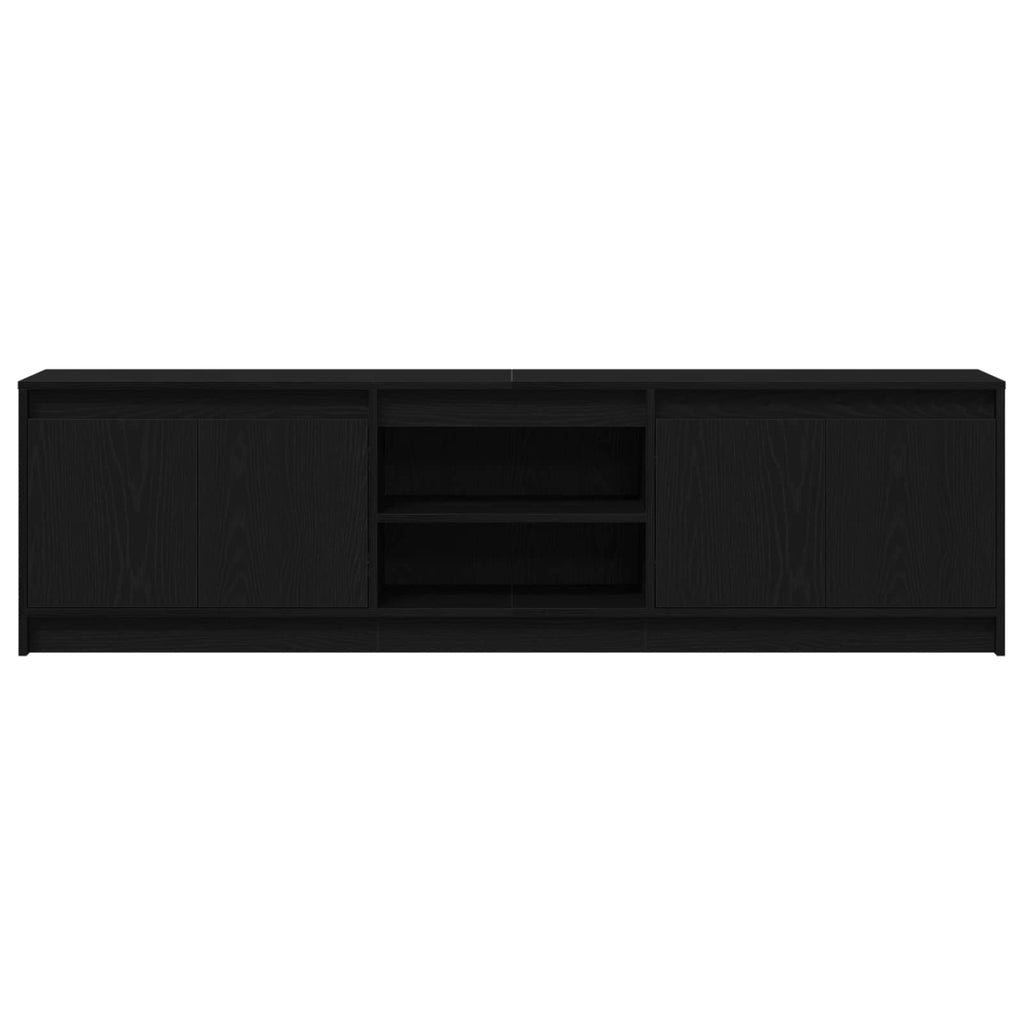 TV-Einheiten 2 pcs Schwarz 180 x 34 x 50 cm Holzwerkstoff