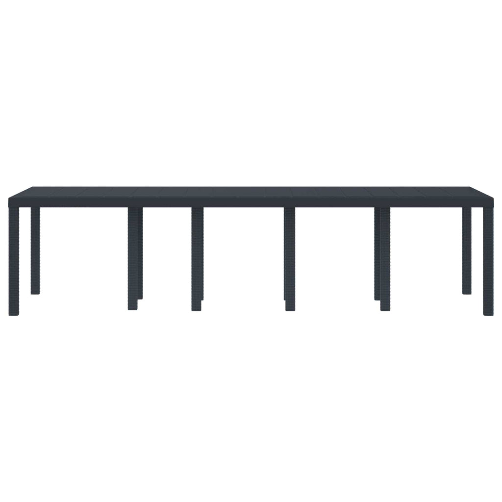 Gartentisch Anthrazit 300 x 100 x 73 cm Poly-Rattan