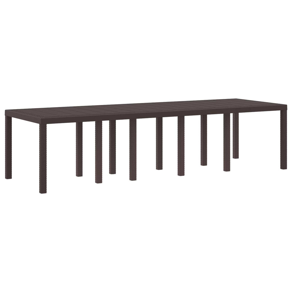 Gartentisch Braun 300 x 100 x 73 cm Poly-Rattan