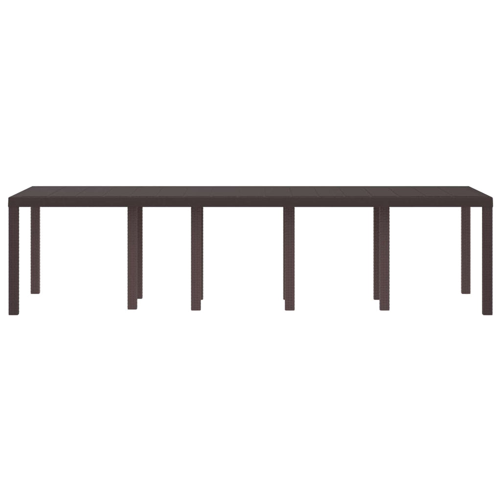 Gartentisch Braun 300 x 100 x 73 cm Poly-Rattan