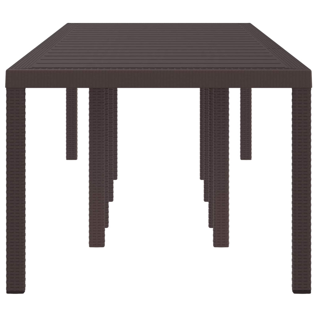 Gartentisch Braun 300 x 100 x 73 cm Poly-Rattan
