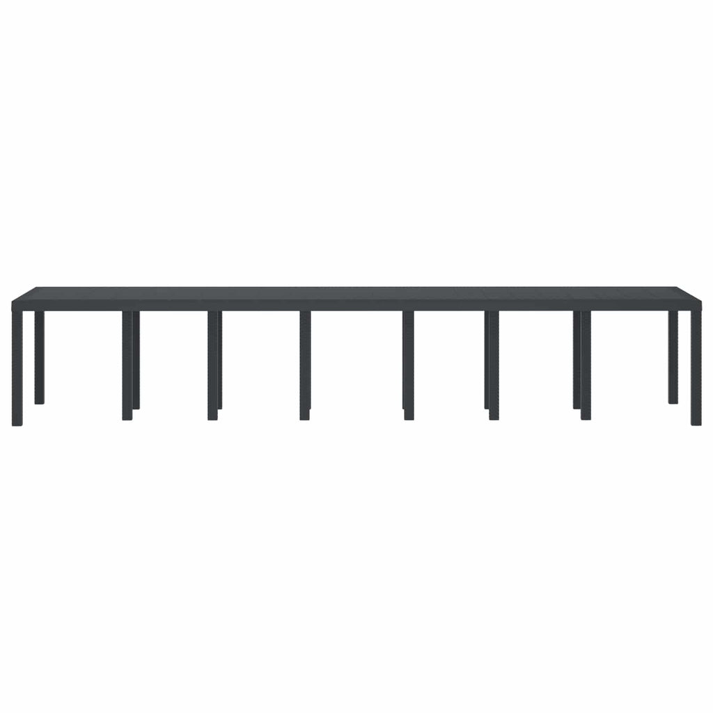 Gartentisch Anthrazit 400 x 100 x 73 cm Poly-Rattan