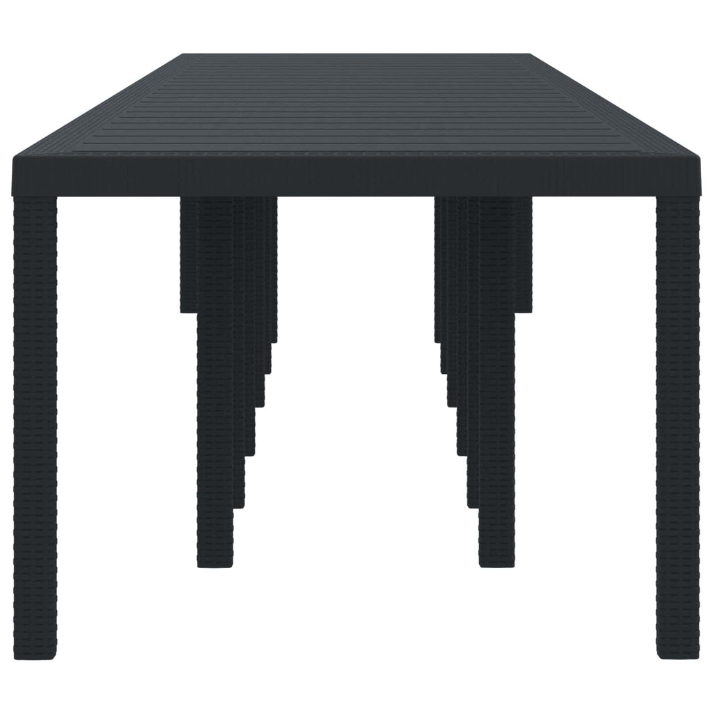 Gartentisch Anthrazit 400 x 100 x 73 cm Poly-Rattan