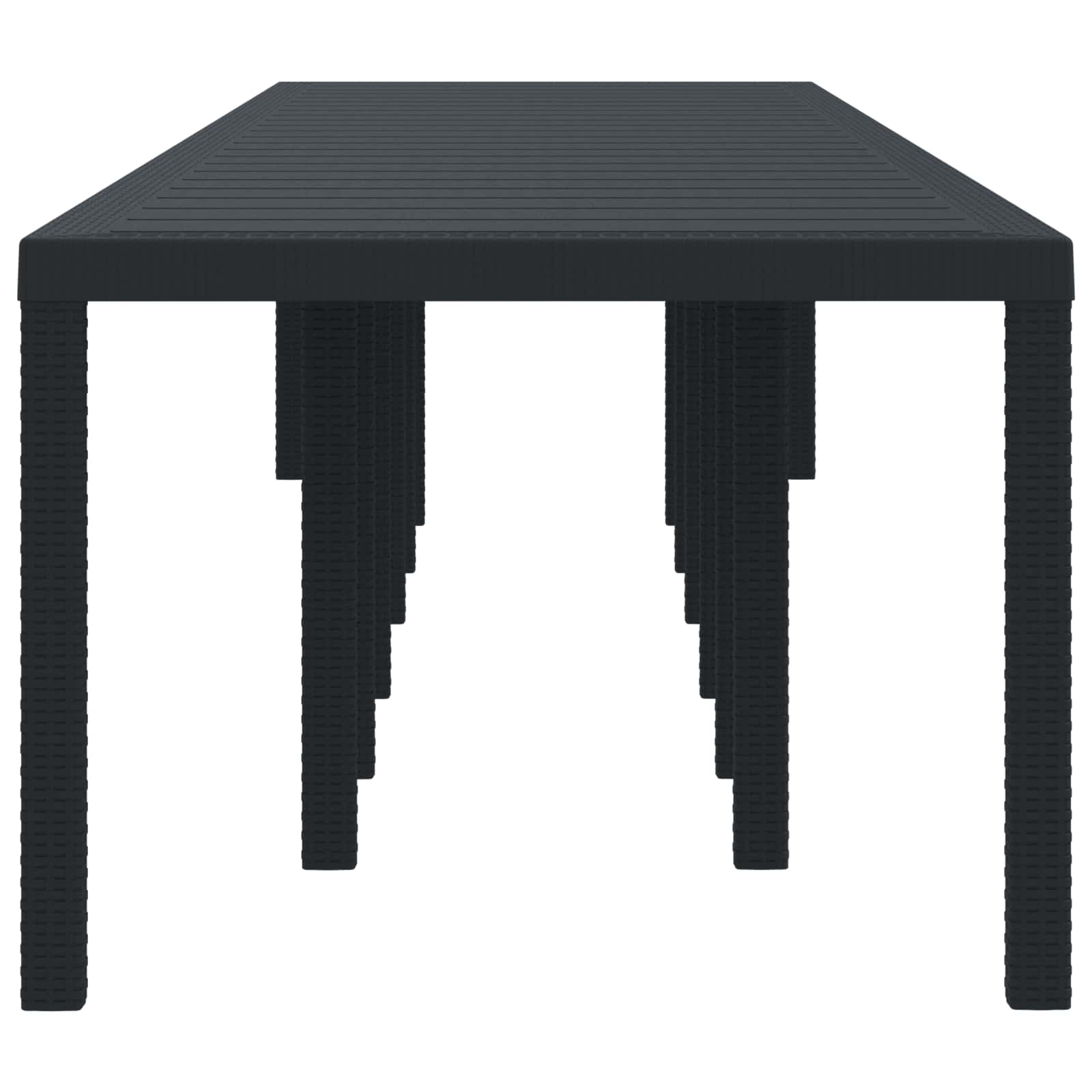 Gartentisch Anthrazit 400 x 100 x 73 cm Poly-Rattan