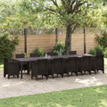 Gartentisch Braun 400 x 100 x 73 cm Poly-Rattan