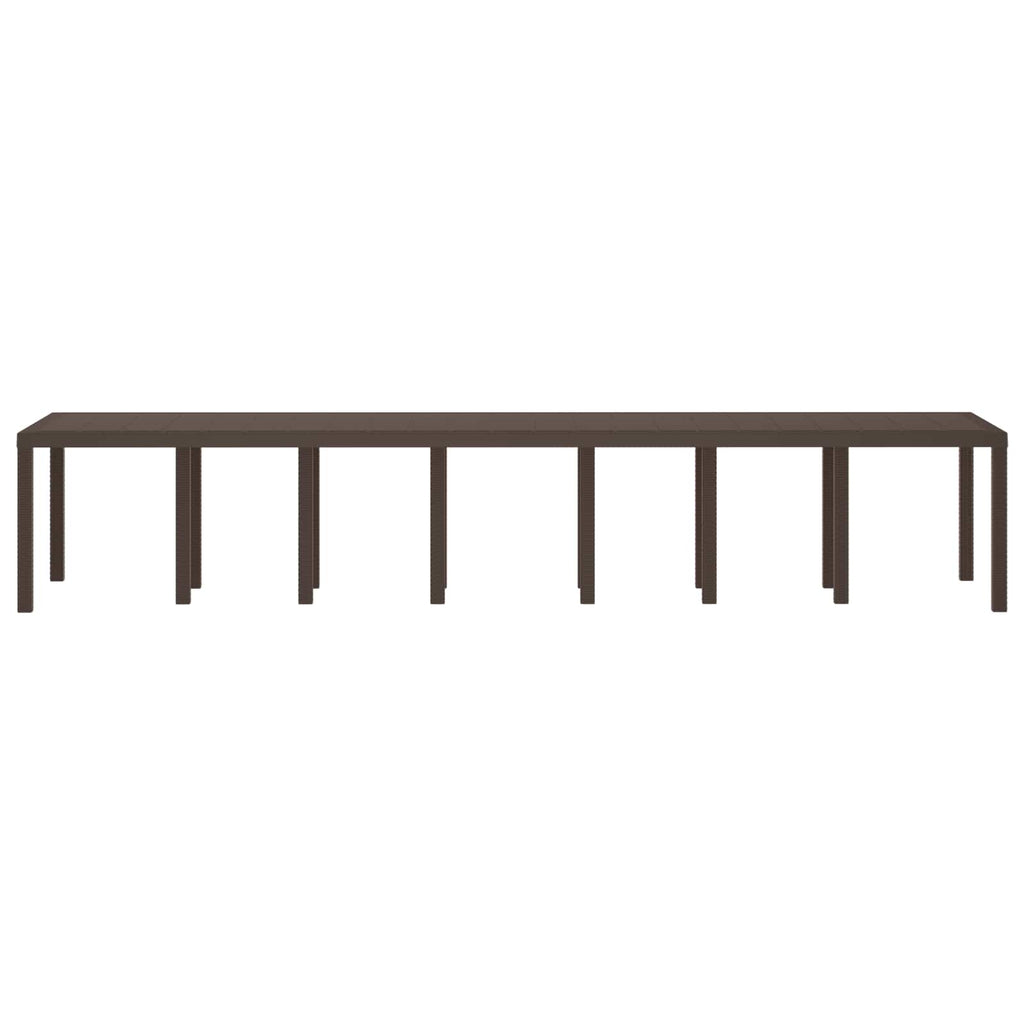 Gartentisch Braun 400 x 100 x 73 cm Poly-Rattan
