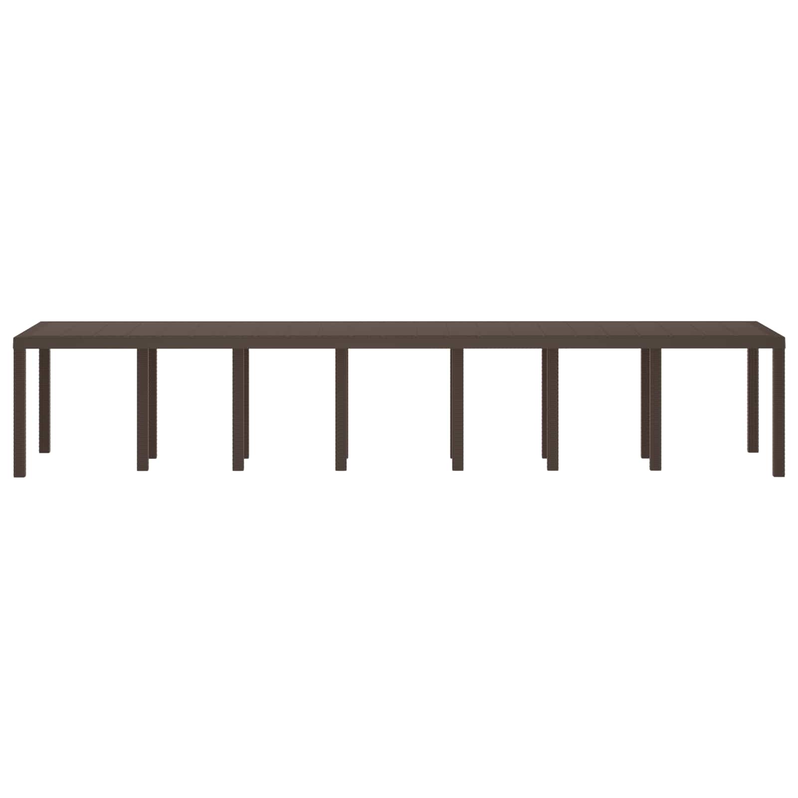 Gartentisch Braun 400 x 100 x 73 cm Poly-Rattan