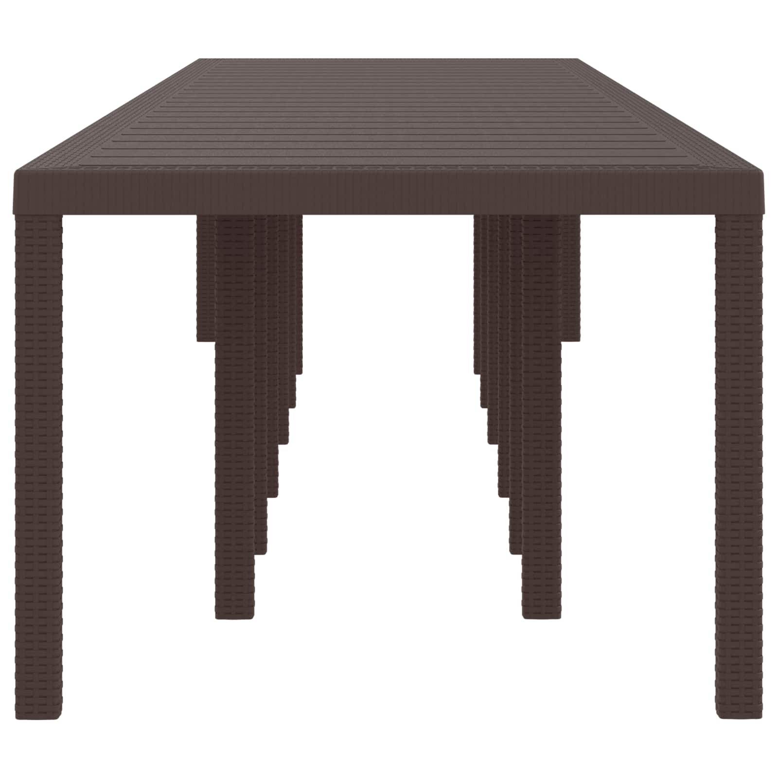 Gartentisch Braun 400 x 100 x 73 cm Poly-Rattan