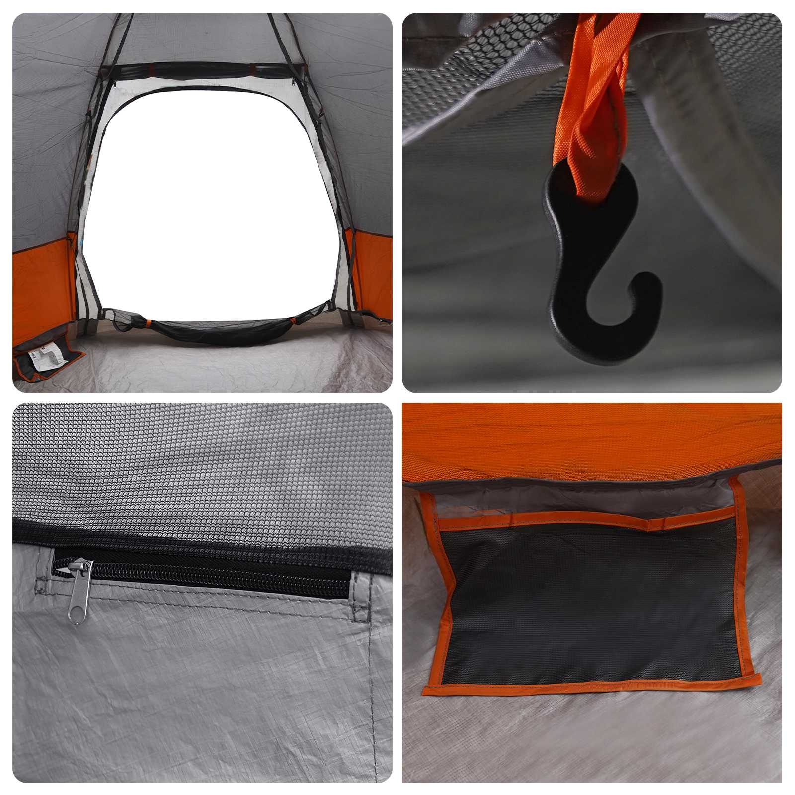 Schnellmontagezelt mit Regenhaube für 4 Personen 185T Polyester