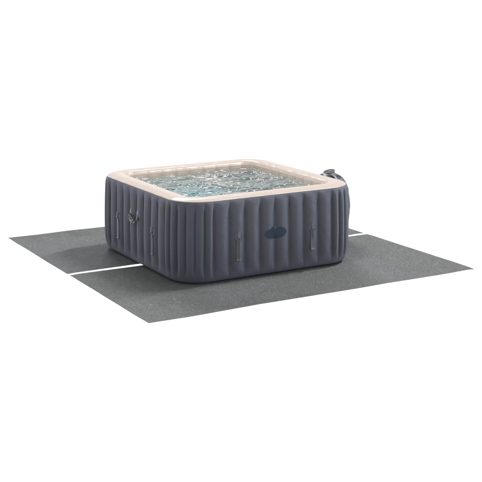 Bodenfolie für Pools Hellgrau 274 x 274 x 0,1 cm Vliesstoff