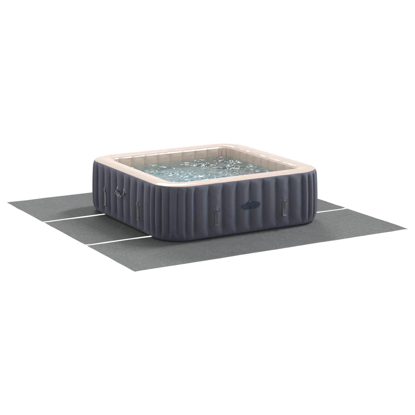 Bodenfolie für Pools Hellgrau 396 x 396 x 0,1 cm Vliesstoff
