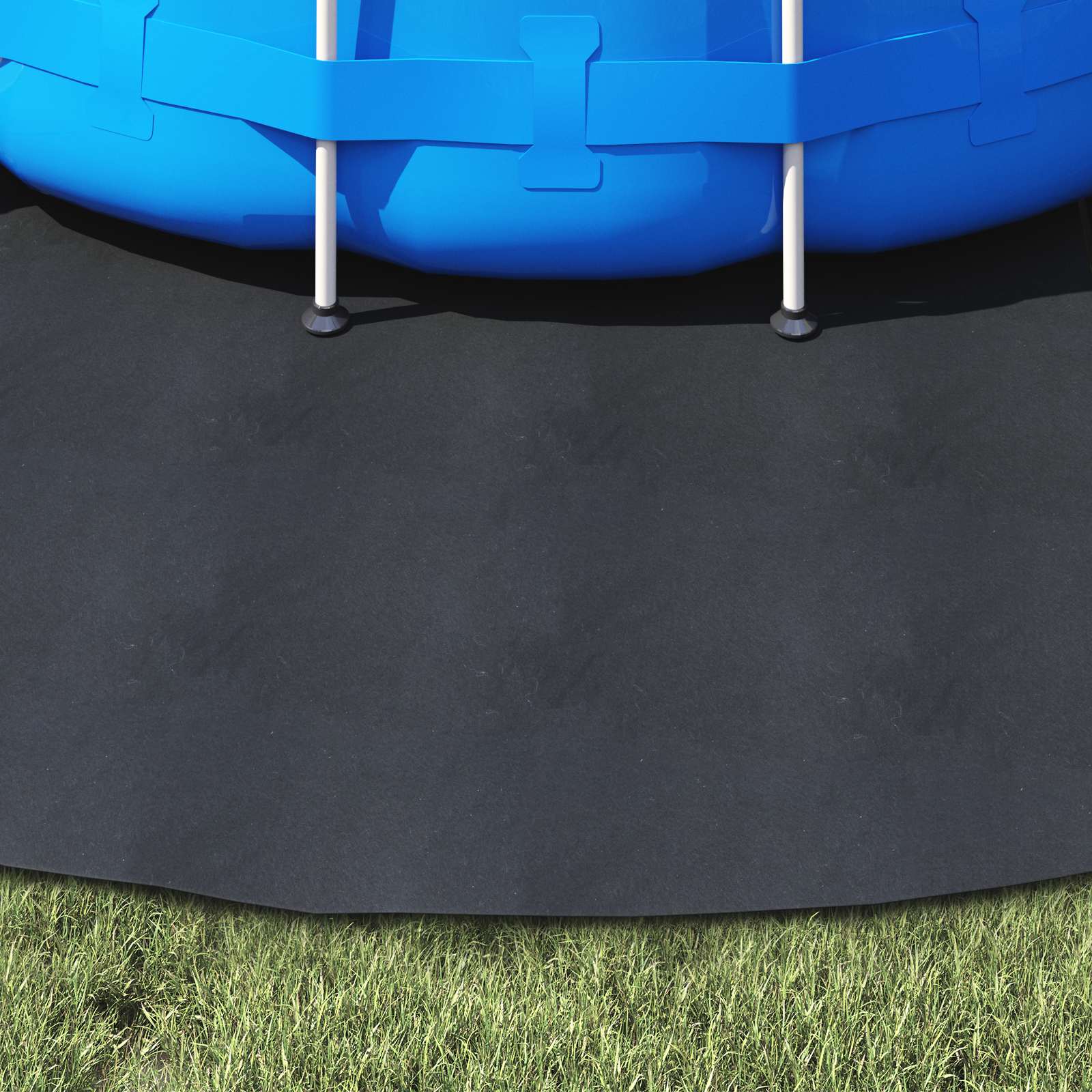 Bodenfolie für Pools Schwarz Ø 306 cm Vliesstoff