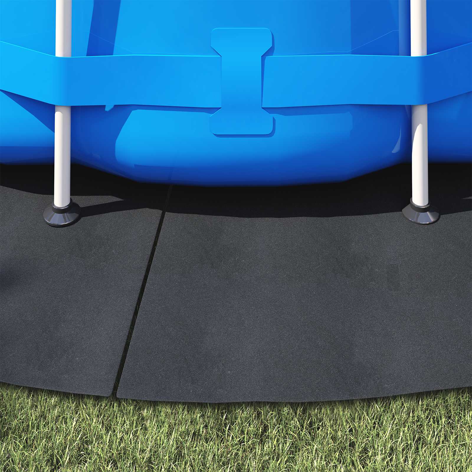 Bodenfolie für Pools Schwarz Ø 428 cm Vliesstoff
