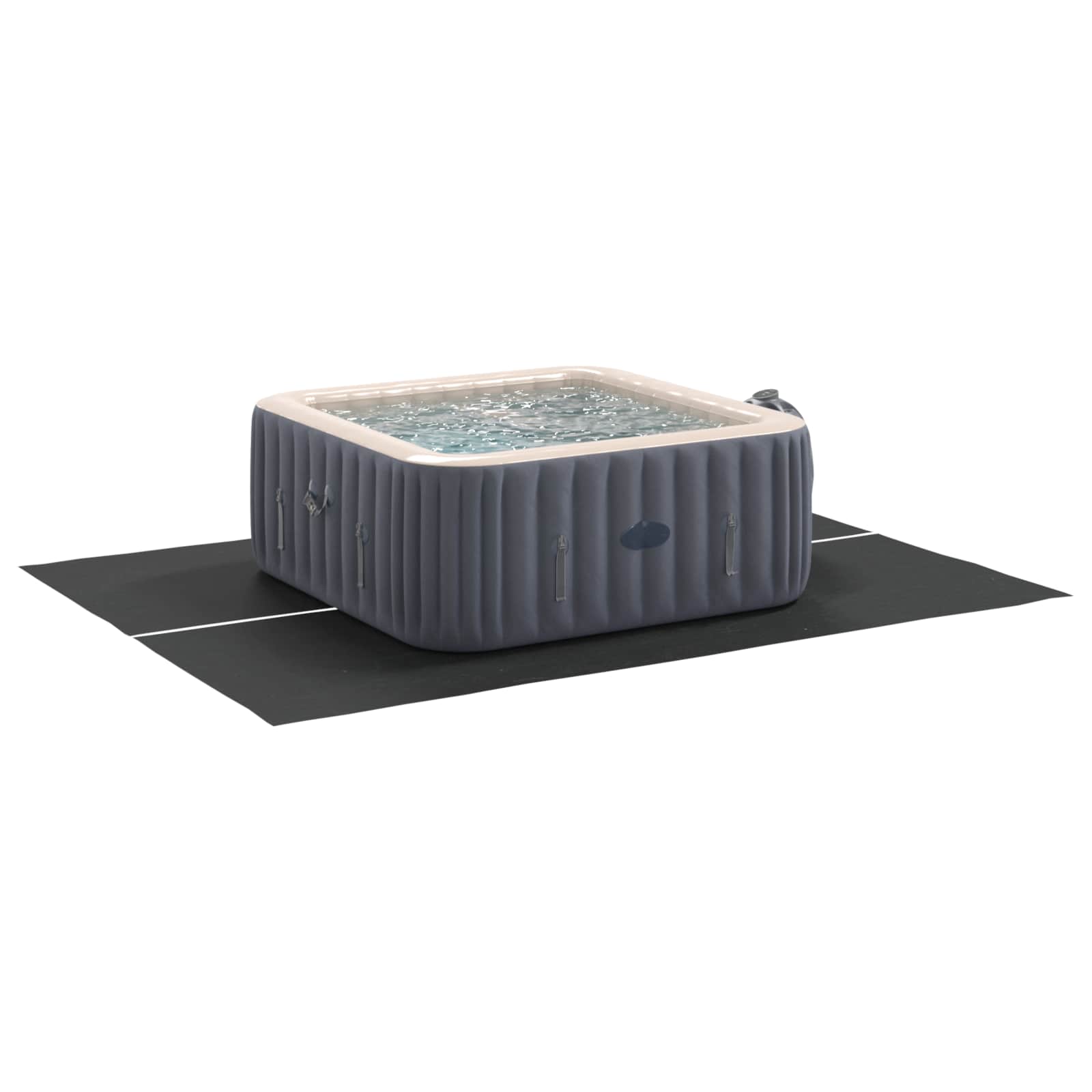 Bodenfolie für Pools Schwarz 300 x 220 x 0,1 cm Vliesstoff