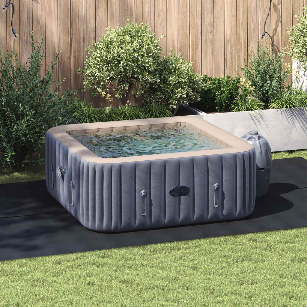 Bodenfolie für Pools Schwarz 420 x 220 x 0,1 cm Vliesstoff