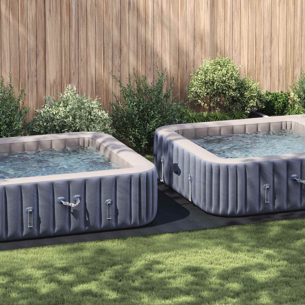 Bodenfolie für Pools Schwarz 640 x 321 x 0,1 cm Vliesstoff