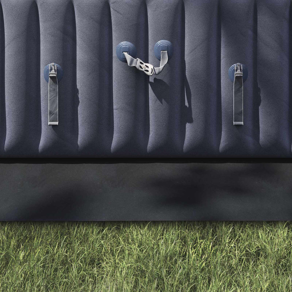 Bodenfolie für Pools Schwarz 640 x 321 x 0,1 cm Vliesstoff