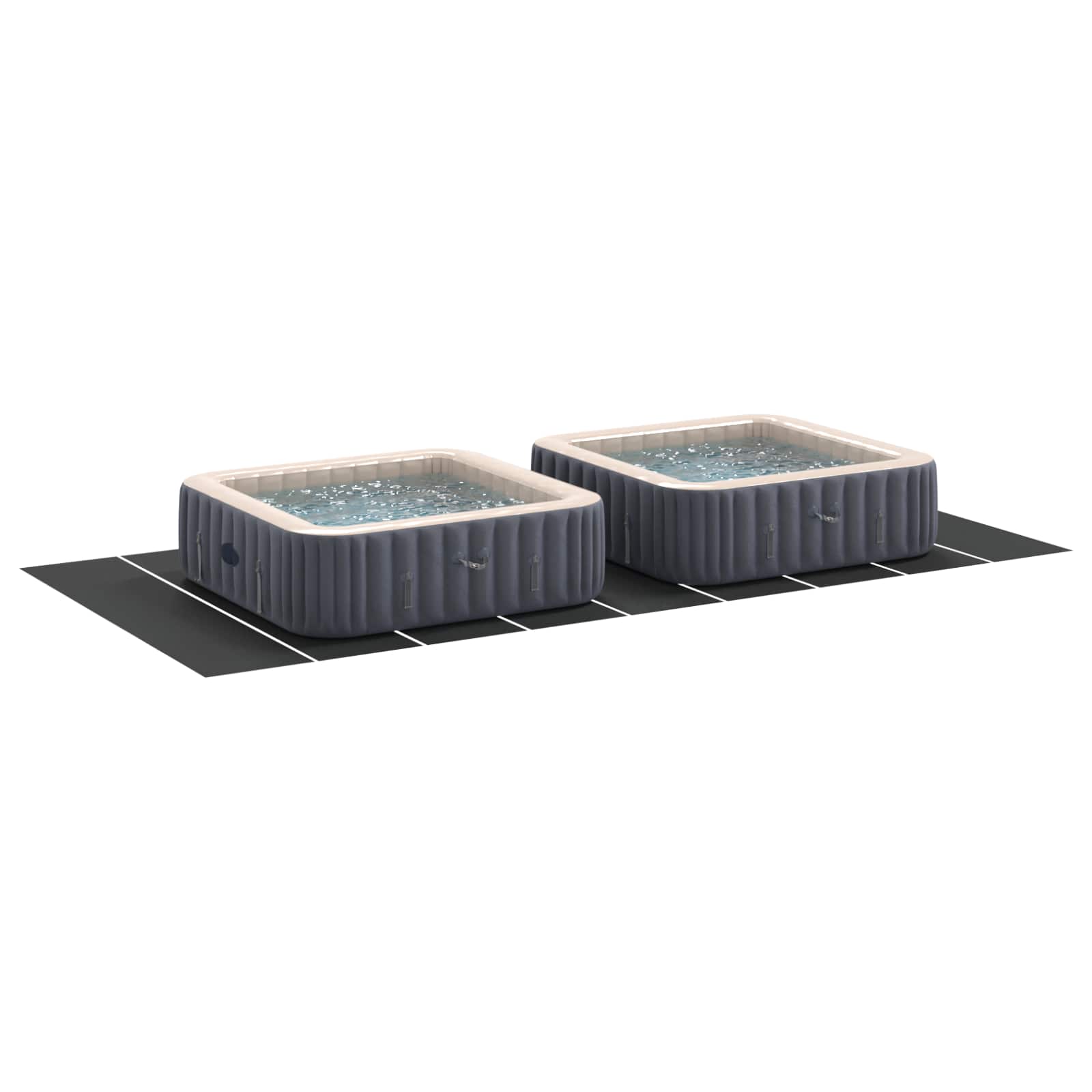 Bodenfolie für Pools Schwarz 999 x 500 x 0,1 cm Vliesstoff