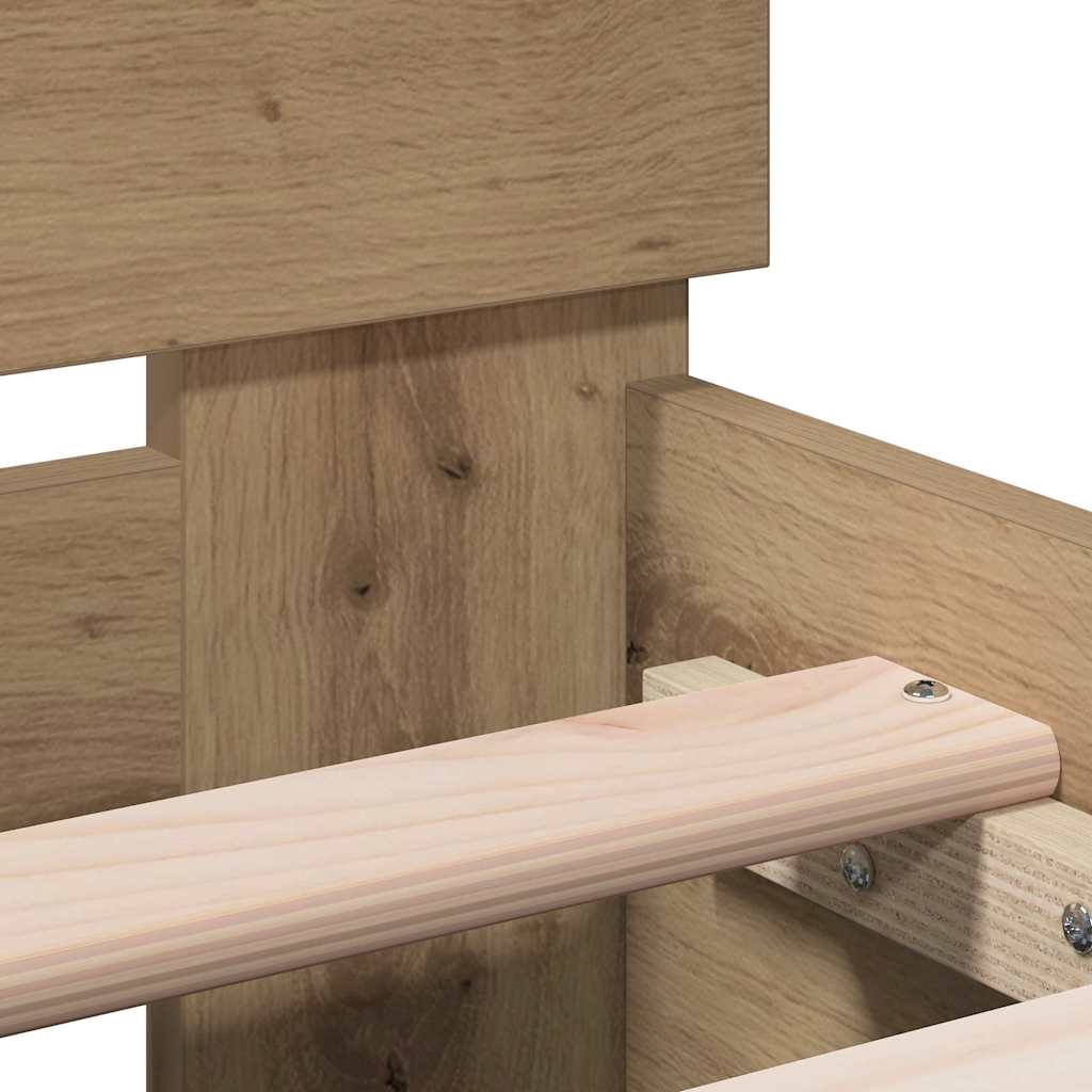 Bettrahmen Artisan-Eiche 193 x 95 x 88 cm Holzwerkstoff