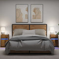 LED Nachttisch 2 pcs Altholz 38 x 34 x 61 cm Holzwerkstoff