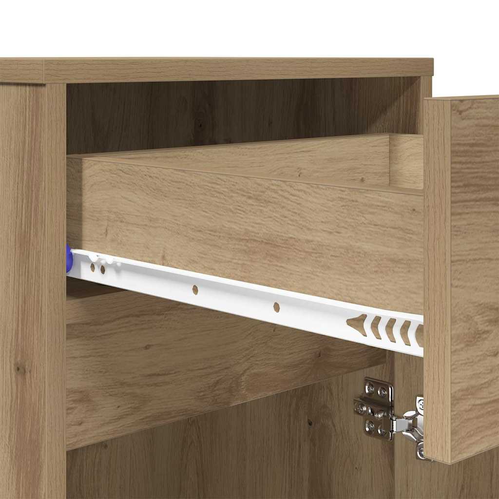 LED Nachttisch Artisan-Eiche 38 x 34 x 61 cm Holzwerkstoff