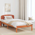 Bettrahmen Wachsbraun 90 x 190 cm Massives Kiefernholz