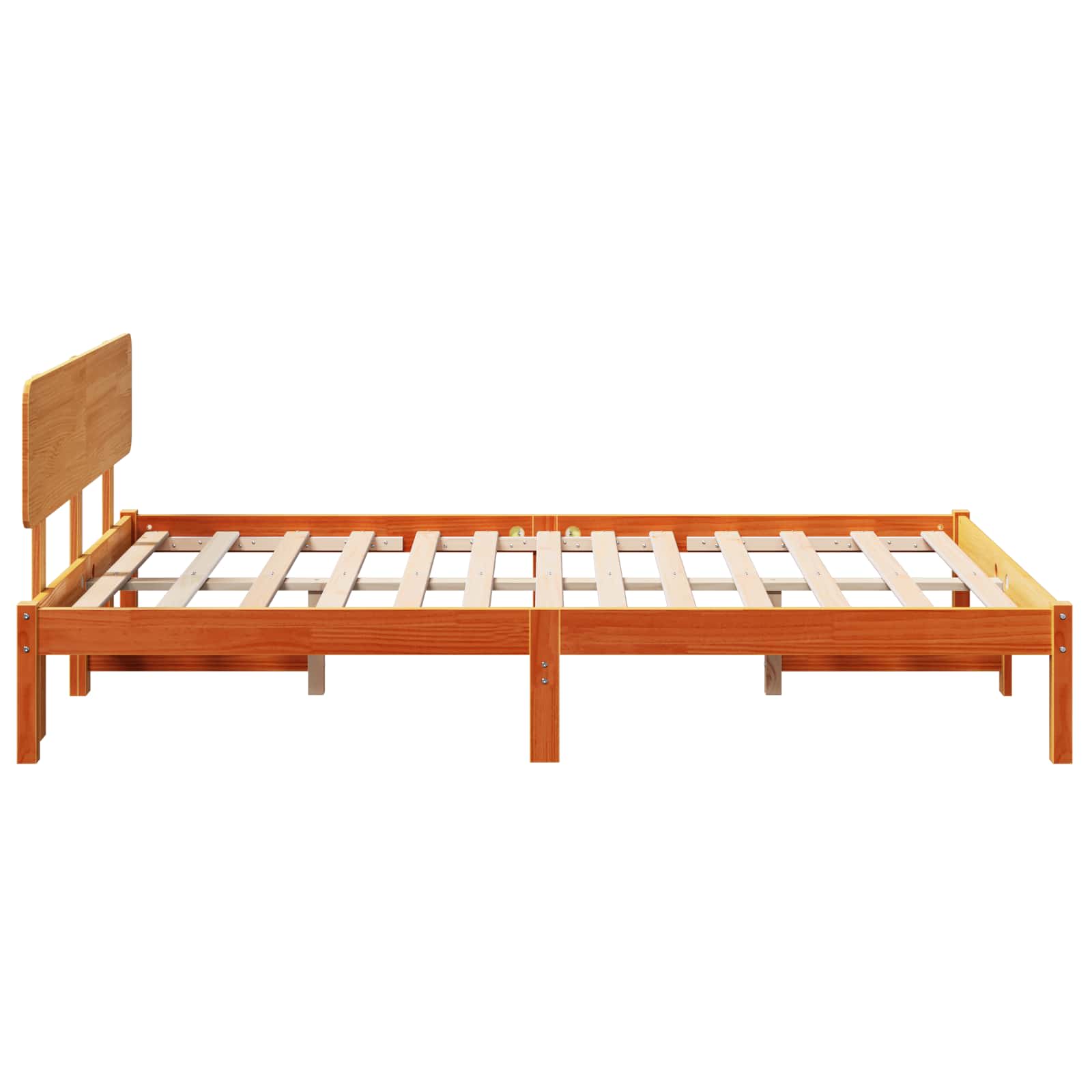 Bettrahmen Wachsbraun 120 x 200 cm Massives Kiefernholz