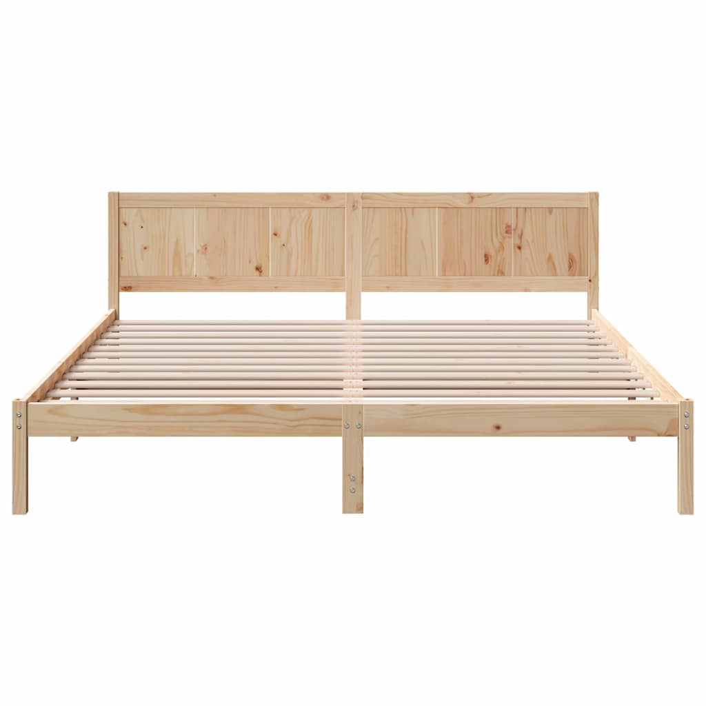 Bettgestell Braun 180 x 200 cm Massivholz Kiefer