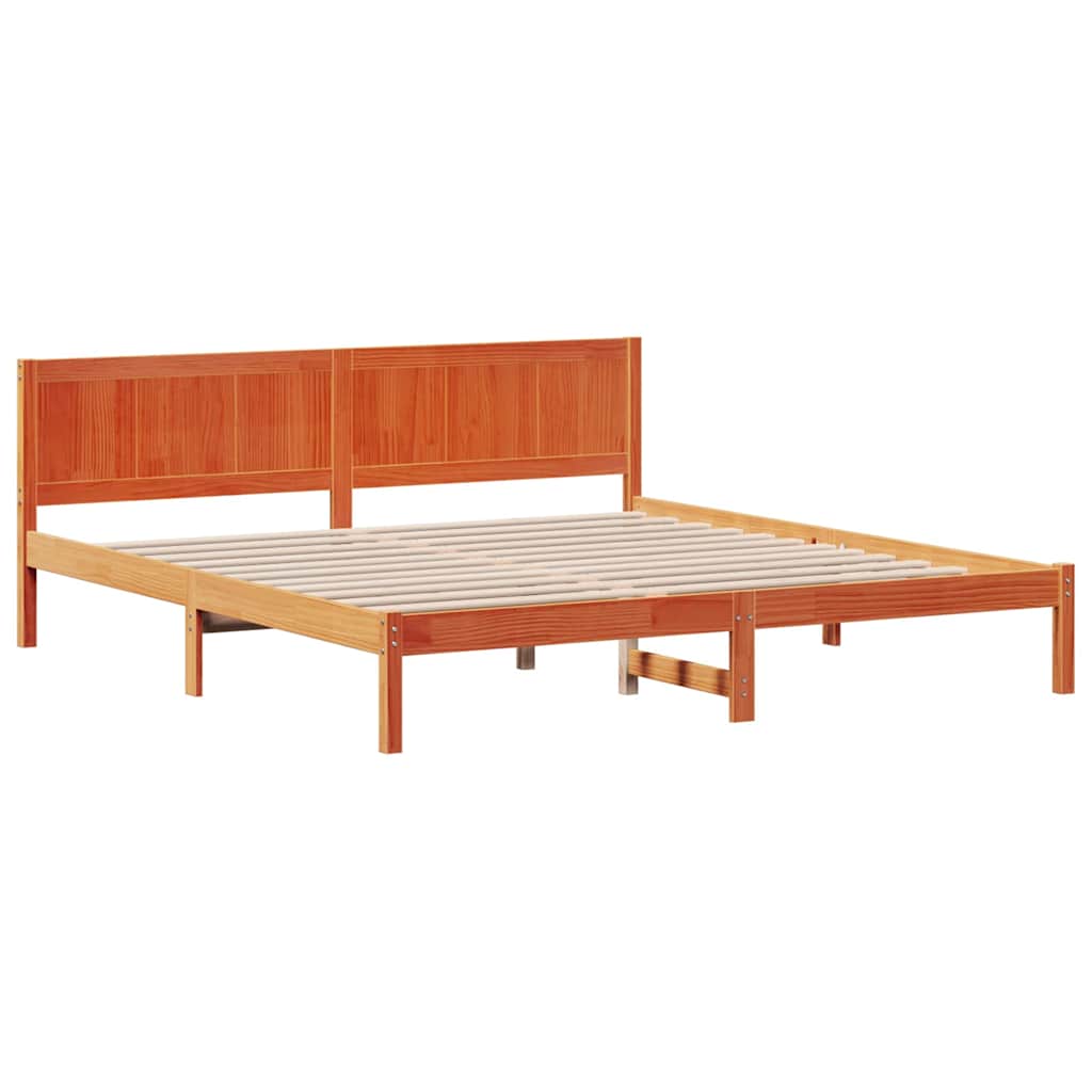 Bettgestell Braun 180 x 200 cm Massivholz Kiefer
