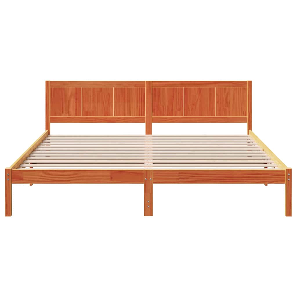 Bettgestell Braun 180 x 200 cm Massivholz Kiefer