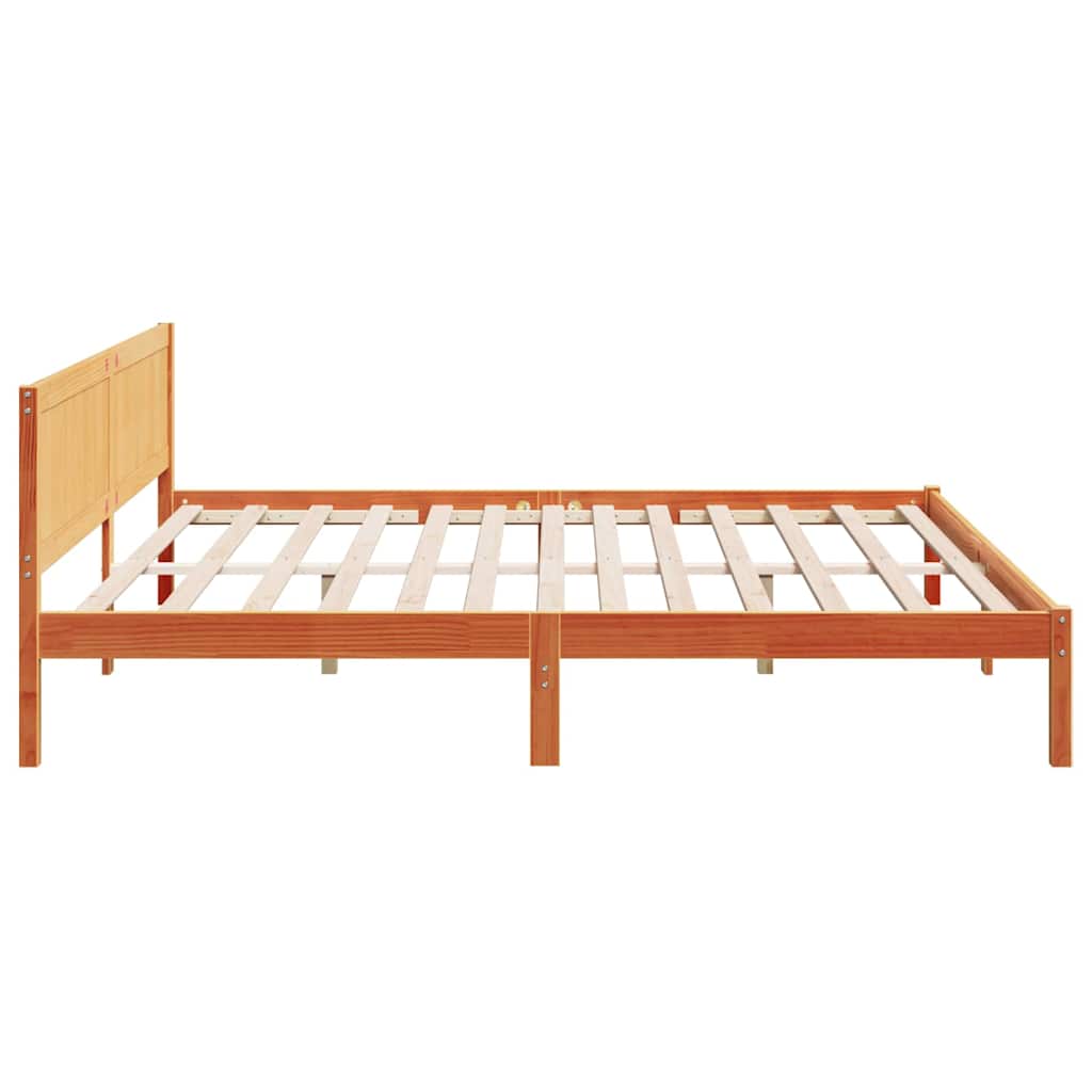 Bettgestell Braun 180 x 200 cm Massivholz Kiefer