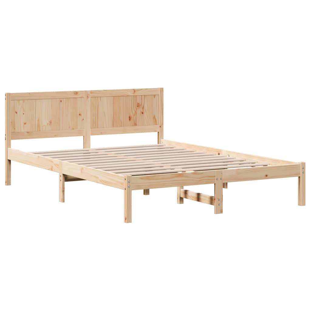 Bettgestell Braun 150 x 200 cm Massivholz Kiefer