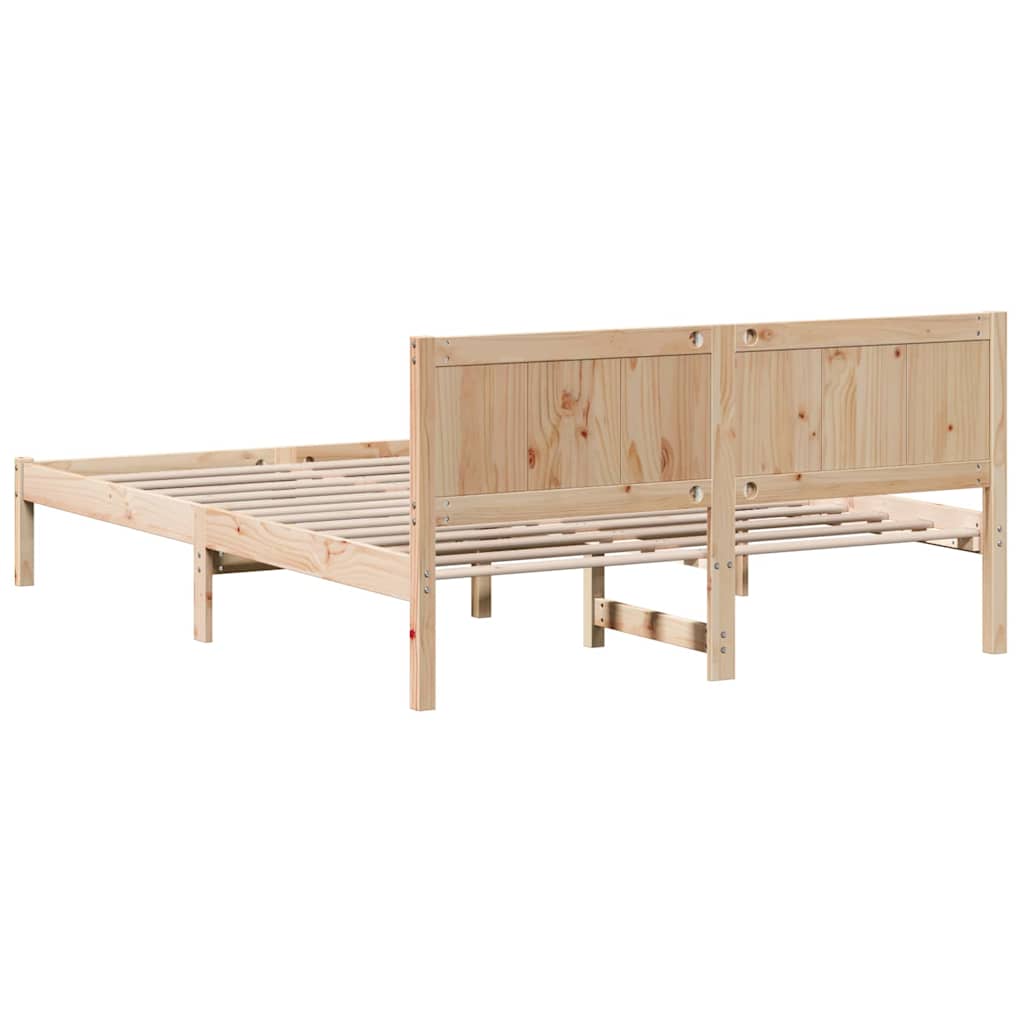 Bettgestell Braun 140 x 200 cm Massivholz Kiefer