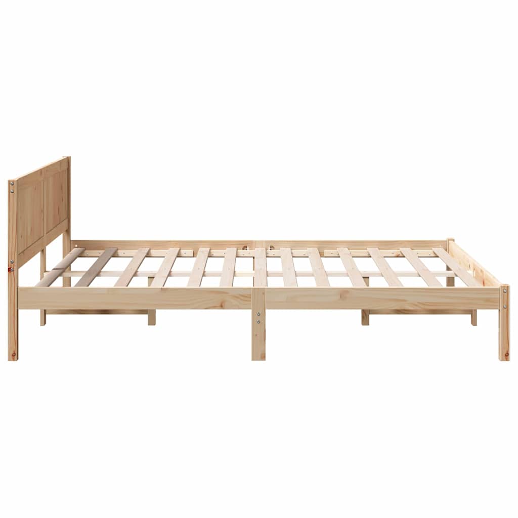 Bettgestell Braun 140 x 200 cm Massivholz Kiefer