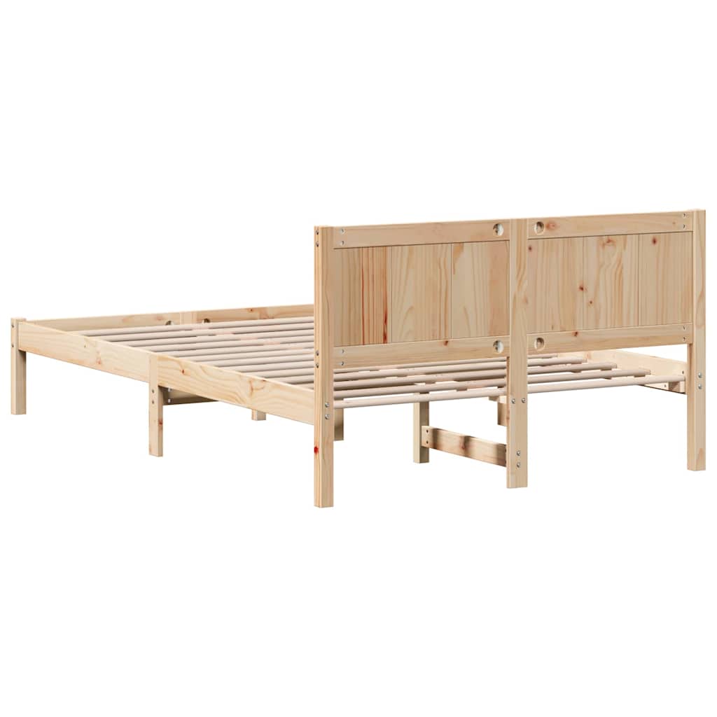 Bettgestell Braun 140 x 190 cm Massivholz Kiefer