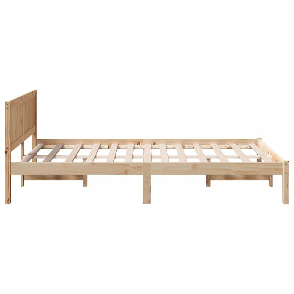 Bettgestell Braun 120 x 190 cm Massivholz Kiefer