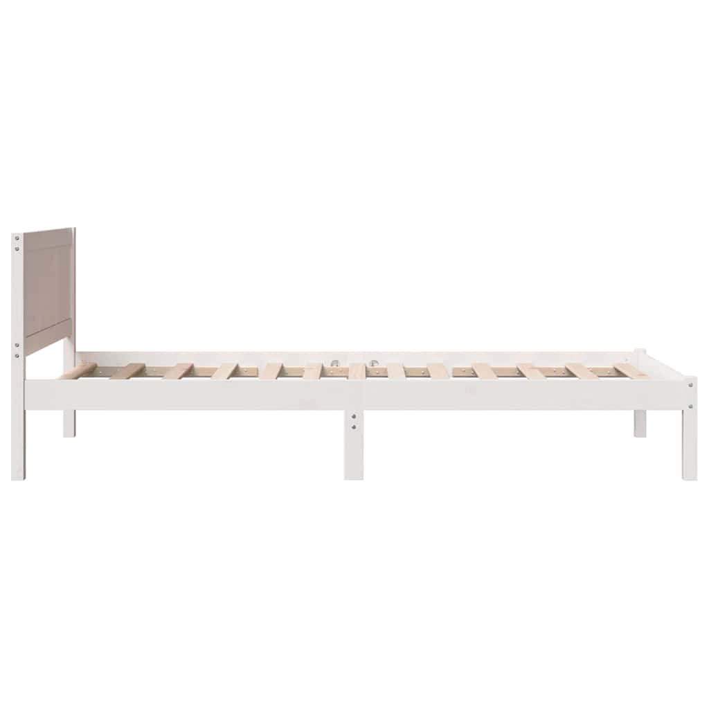Bettgestell Weiß 80 x 200 cm Massivholz Kiefer