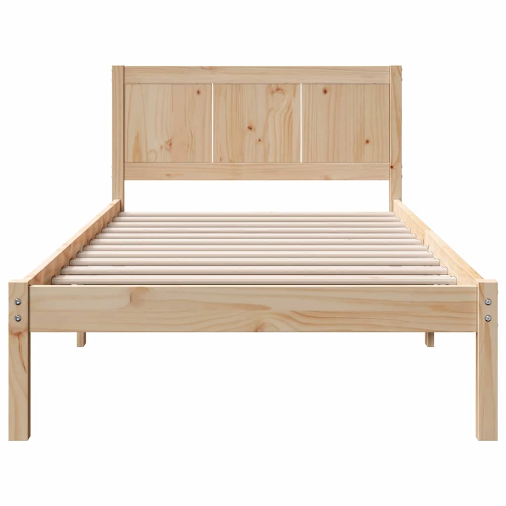 Bettgestell Braun 100 x 200 cm Massivholz Kiefer