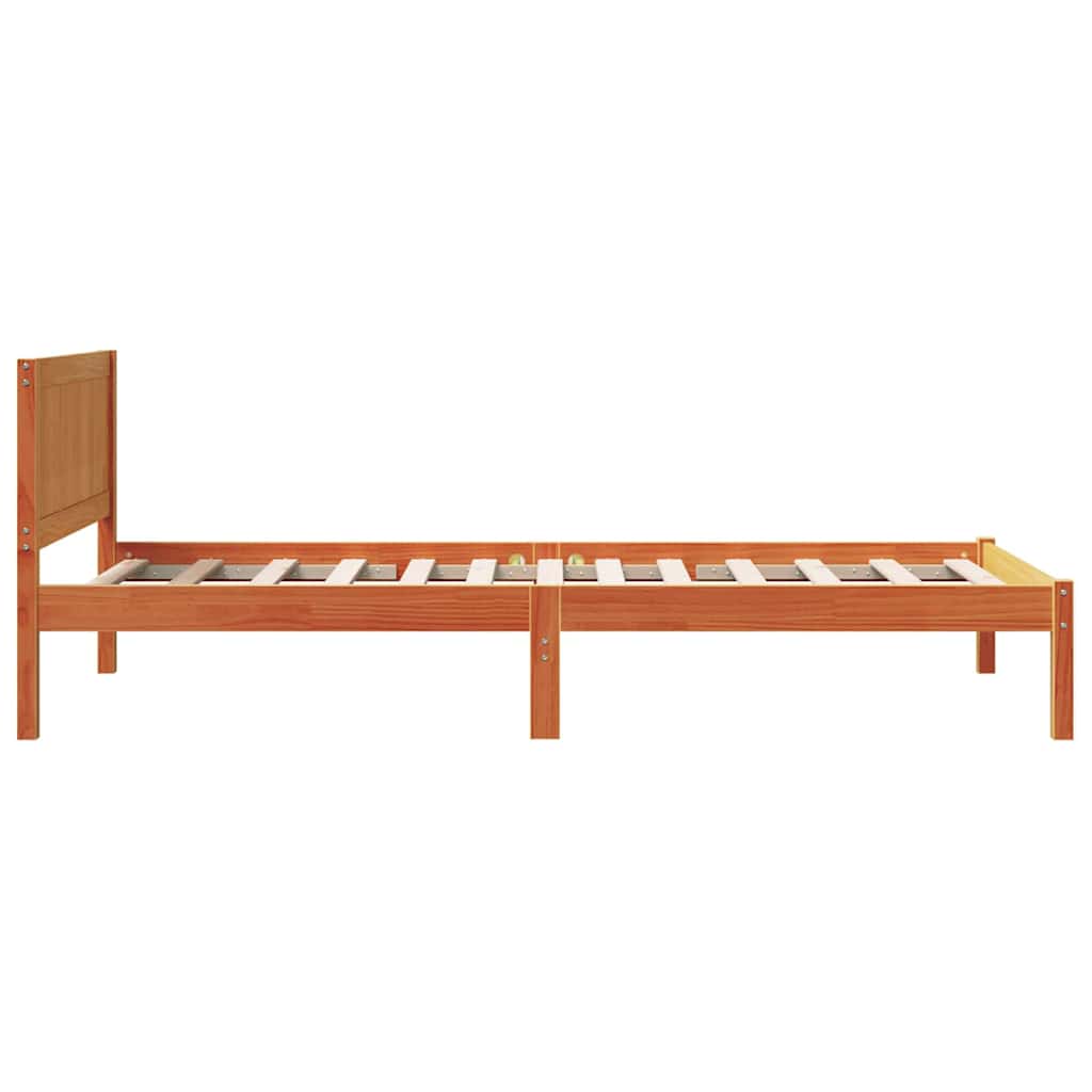 Bettgestell Braun 90 x 190 cm Massivholz Kiefer