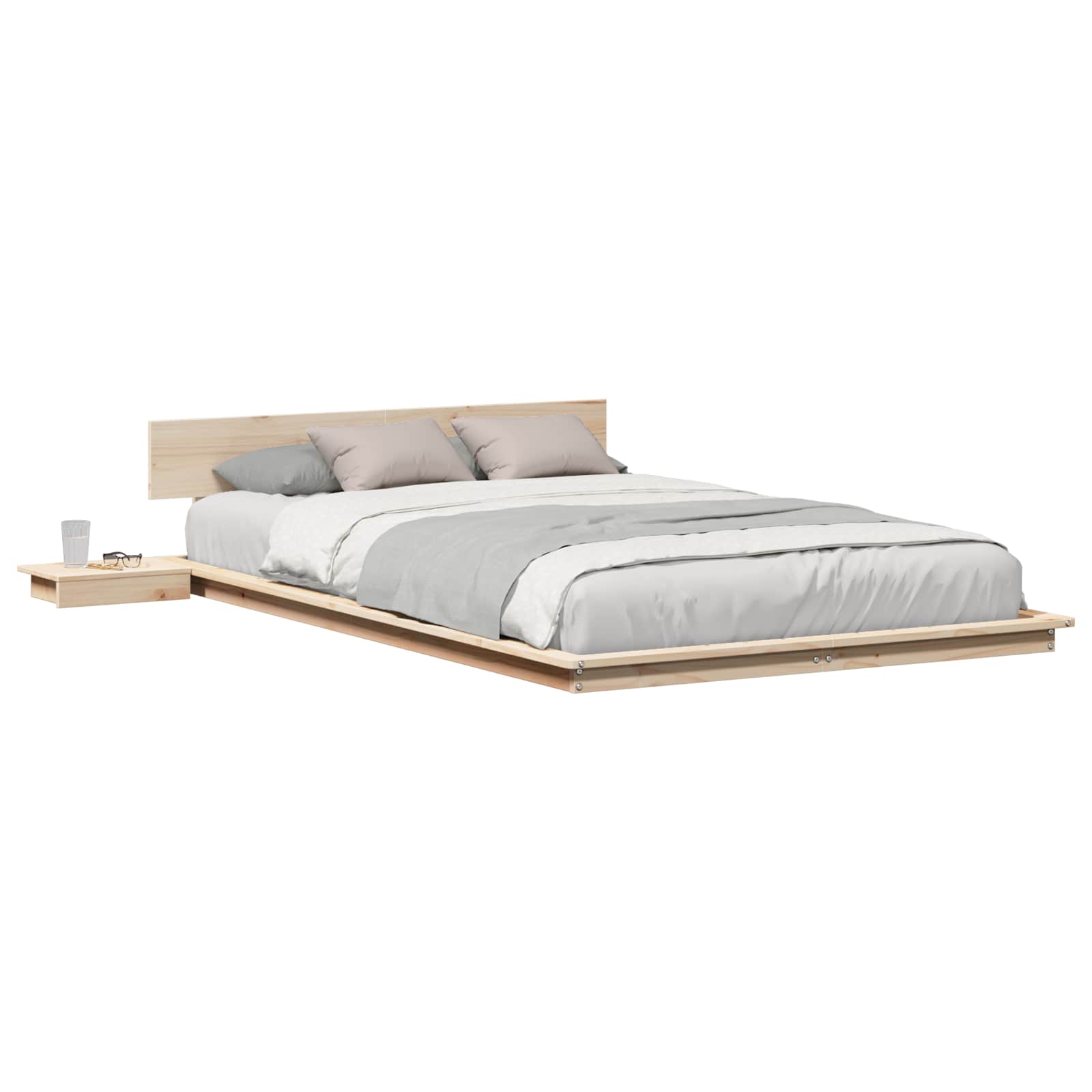 Bettgestell Braun 135 x 190 cm Holz