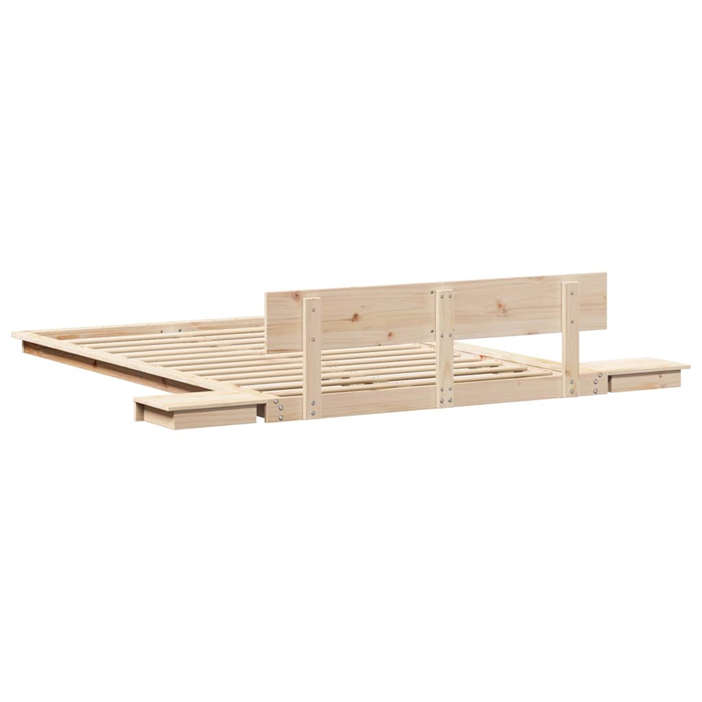 Bettgestell Braun 135 x 190 cm Holz