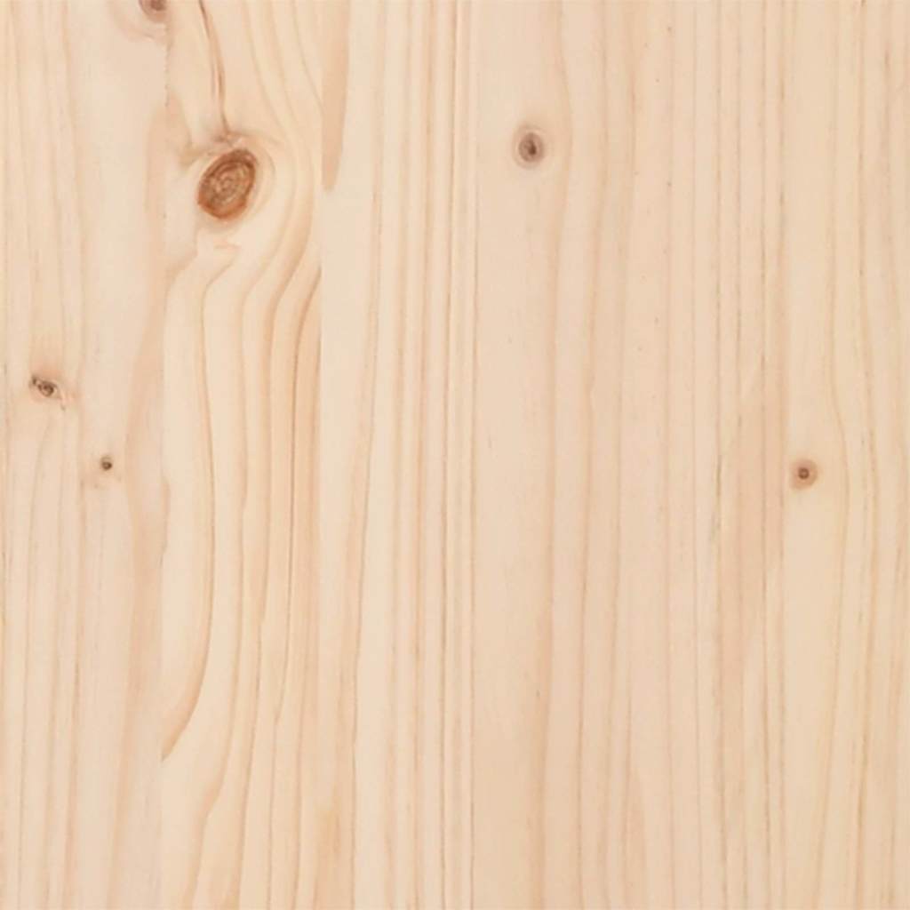 Bettrahmen mit Kopfteil Natur 90 x 190 cm Massives Kiefernholz