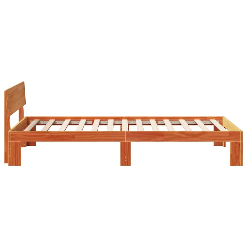Bettrahmen Wachsbraun 75 x 190 cm Massives Kiefernholz