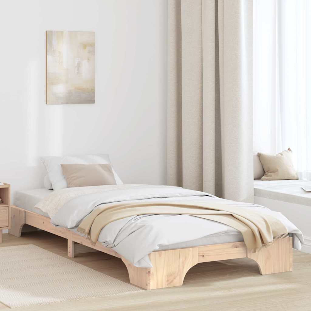 Bettrahmen Natur 80 x 200 cm Massives Kiefernholz