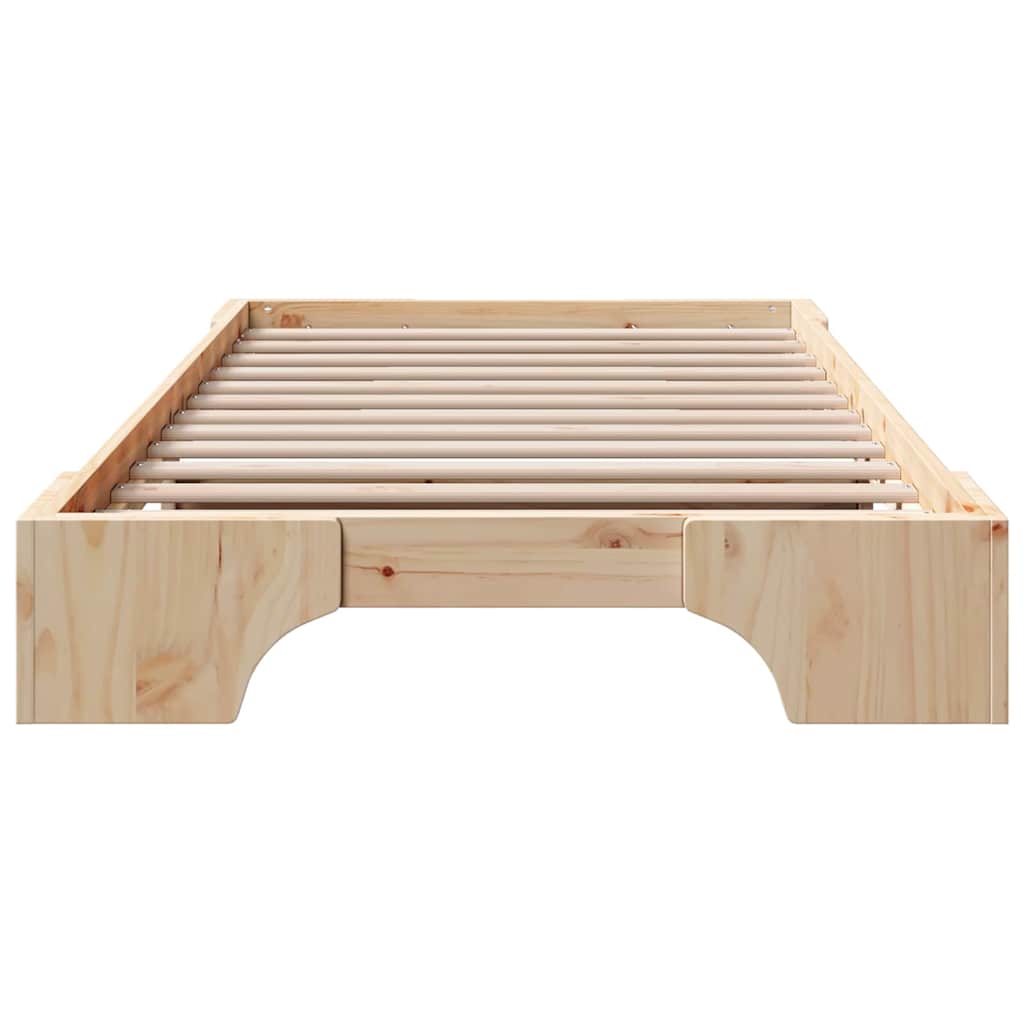 Bettrahmen Natur 80 x 200 cm Massives Kiefernholz