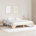 Bettrahmen Natur 200 x 200 cm Massives Kiefernholz
